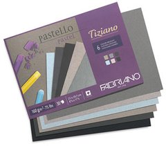 Альбом-склейка для пастелі Tiziano A4, 21х29,7 см, 160 г/м2, 30 аркушів, холодні кольори, Fabriano