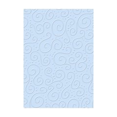 Бумага с тиснением Милан, 21x31 см, 220г/м², голубая, Heyda