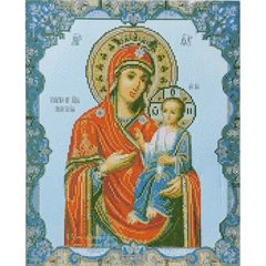 Алмазна мозаїка Strateg ПРЕМІУМ Ікона Казанської Божої Матері 40х50 см D0005