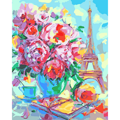 Картина по номерам Цветущий Париж, 40х50 см, Santi