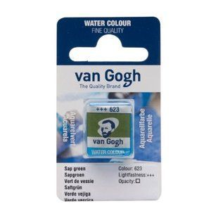 Краска акварельная Van Gogh (623), Зеленый сочный, кювета, Royal Talens