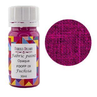 Фарба акрилова для тканини Fabric paint, Фуксія, 30 мл, Fabrika Decoru