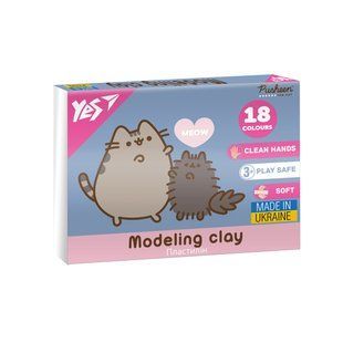 Пластилін Yes Pusheen 18 кольорів 360 г