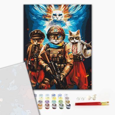 Картина по номерам Кошки Воины &copy; Марианна Пащук, 40х50 см, Brushme