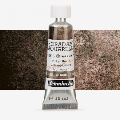 Краска акварельная Schmincke Horadam Aquarell 15 мл Volcano Brown 915 супергрануляция