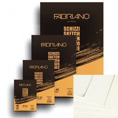 Альбом-склейка для ескізів Schizzi Sketch А5, 14,8х21 см, 90 г/м2, 60 аркушів, Fabriano