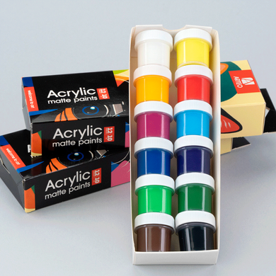 Набір акрилових фарб ColorСat, 12&times;10 мл, матовий, Arteo
