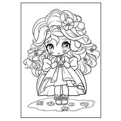 Раскраска Anime baby girls, А4, 12 страниц, 1Вересня