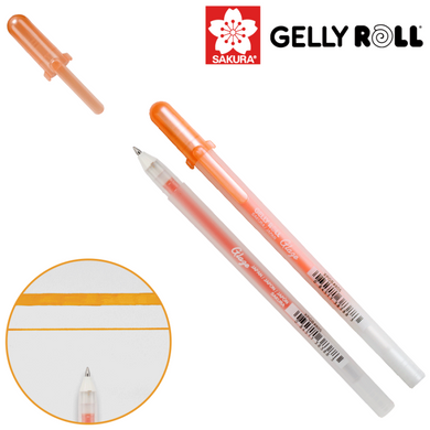 Ручка гелевая, GLAZE 3D-ROLLER, Оранжевый, Sakura
