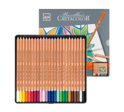 Набір пастельних олівців, Fine Art Pastel, 24 штук, металева коробка, Cretacolor