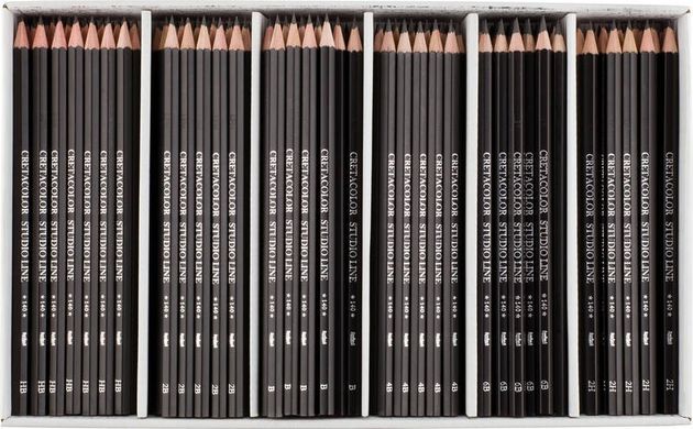 Набір графітних олівців Artist Studio для шкільних занять 192 штуки, Creatacolor