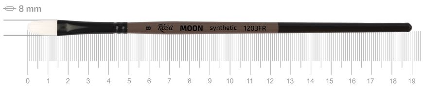 Пензель Moon 1203FR, №8, cинтетика, овальний, коротка ручка, Rosa