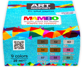 Набор красок художественных ART Kompozit "Mambo" цвета металлик 9х20 мл