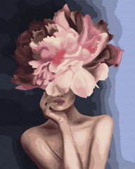 Картина за номерами з пофарбованими сегментами Витончена квітка, 40x50 см, Brushme