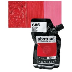 Краска акриловая Sennelier Abstract, Красный основной №686, 120 мл, дой-пак