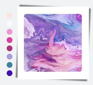 Набор Big Fluid Art Box Фиолетовый (2 картины)