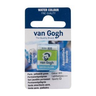 Краска акварельная Van Gogh (633), Желто-зеленый устойчивый, кювета, Royal Talens