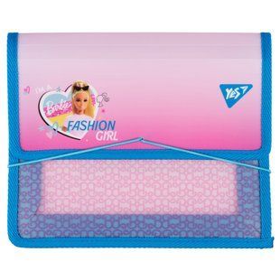 Папка для тетрадей Barbie, В5, 3х19х27 см, пластиковая, на молнии, розовая, Yes