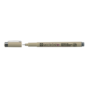 Лайнер PIGMA Micron (0.1), 0,25 мм, Серый, Sakura