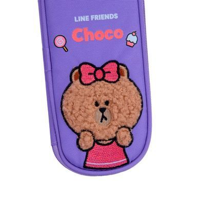 Пенал PH-30 Line Friends Pretty Choco, 22х9х5 см, м'який, бузковий, Yes