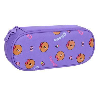 Пенал PH-30 Line Friends Pretty Choco, 22х9х5 см, м'який, бузковий, Yes