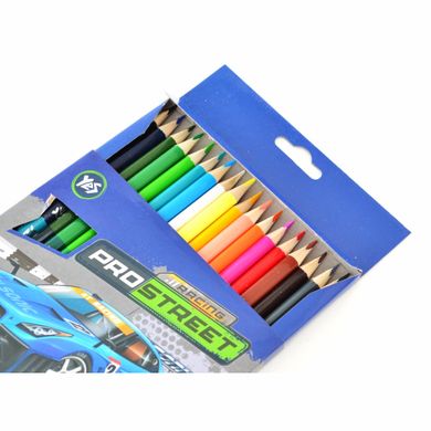 Набор цветных карандашей Street racing, 36 цветов, 18 штук, YES