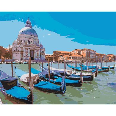 Набір в коробці, картина за номерами Венеціанський краєвид, 40х50см, SANTI