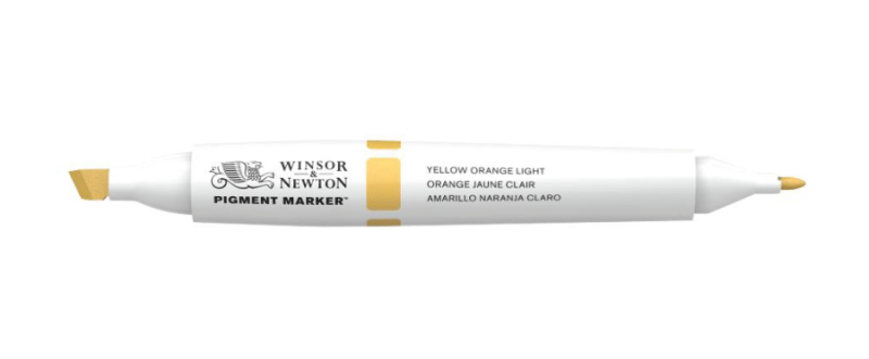 Маркер двосторонній, Pigment marker, (008) Жовто-помаранчевий світлий, Winsor & Newton