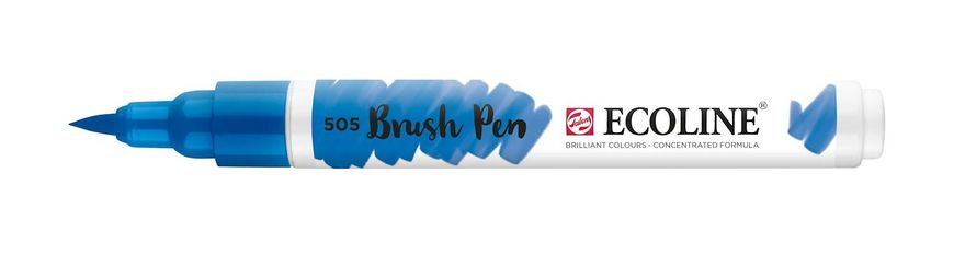 Пензель-ручка Ecoline Brushpen (505), Ультрамарин світлий, Royal Talens