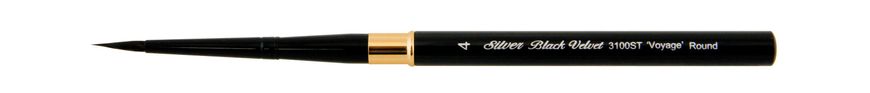 Пензель Silver Brush Black Velvet Voyage 3100ST travel brush білка+синтетика кругла №4 (3 мм)