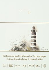 Альбом-склейка для акварели Pro Create Torchon А4, 250 г/м2, 10 листов, белый, Smiltainis