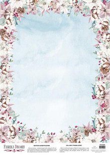 Веллум з малюнком Зимова рамка, А3, 29,7х42 см, 90 г/м&sup2;, аркуш, Fabrika Decoru