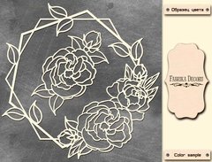 Набір мегачіпборд Рамка з трояндами №012, 30х30 см, Fabrika Decoru