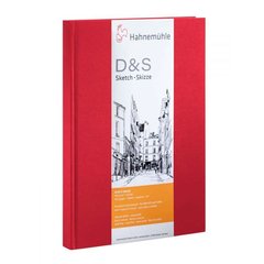 Скетчбук D&S А4, 21х29,7 см, 140 г/м², портретна орієнтація, 80 аркушів, червоний, Hahnemuhle
