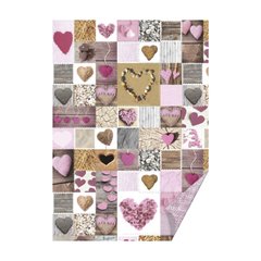 Бумага с рисунком Креативные сердца, 50x70 см, 220г/м², двусторонний, розовая, Heyda