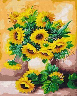 Картина за номерами Букет соняшників, 40x50 см, Brushme