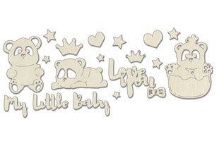 Набір чіпбордів My little baby girl 1, 15х10 см, Milk, Fabrika Decoru