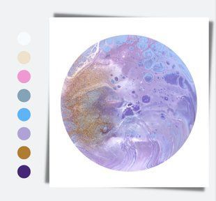 Набор Big Fluid Art Box Розово-голубой (2 картины), 30 см