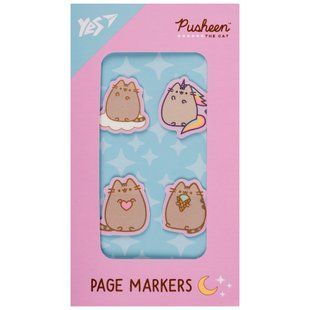 Набор закладок-стикеров Pusheen, пластиковые, 80 штук, Yes