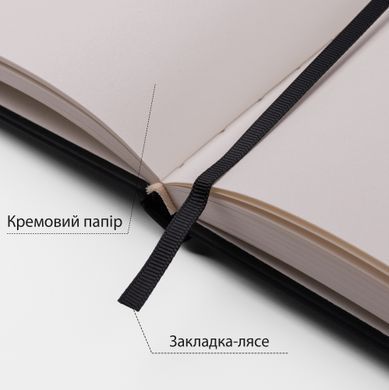Скетчбук для графіки, 10х15 см, 110г/м2, 100 аркушів, чорна тверда обкладинка PU, Santi
