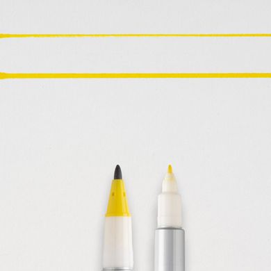Перманентний маркер Identi Pen, двосторонній, 0,4/1 мм, Жовтий, Sakura