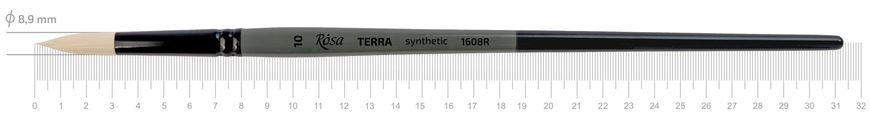 Пензель Terra 1608R, №10, cинтетика, круглий, довга ручка, Rosa