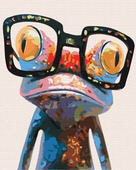 Картина за номерами Жаба в окулярах, 40x50 см, Brushme