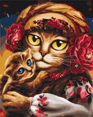 Картина за номерами Сім'я котиків, Маріанна Пащук, 40x50 см, Brushme