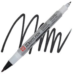 Перманентный маркер Identi Pen, двусторонний, 0,4/1 мм, Черный, Sakura