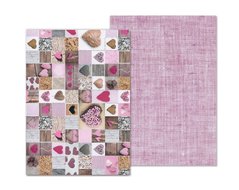 Бумага с рисунком Креативные сердца, А4 21х29,7 см, 220г/м², двусторонний, розовая, Heyda