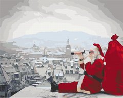 Картина за номерами Санта не спить, 40x50 см, Brushme