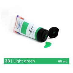 Краска акриловая глянцевая, Светло-зеленая, 60 мл, Brushme