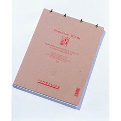 Скетчбук для эскизов на металлических кольцах Esquisse Sennelier, 50 листов, 90 г/м², 24х32 см