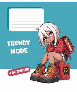 Тетрадь ученическая Trendy mode activated А5, 18 листов в линию, Школярик